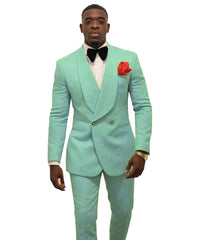 Custom Made Groomsmen White Pattern Groom Tuxedos