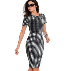 Nice-forever Women Vintage Wear to Work Elegant