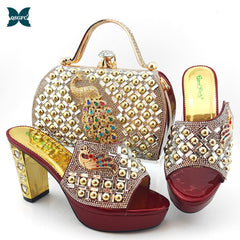 Pretty Italian Women Shoes and Bag Set