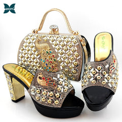 Pretty Italian Women Shoes and Bag Set