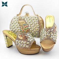 Pretty Italian Women Shoes and Bag Set