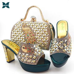 Pretty Italian Women Shoes and Bag Set