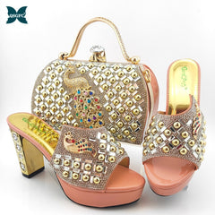 Pretty Italian Women Shoes and Bag Set