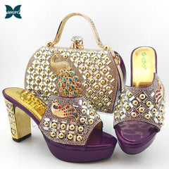 Pretty Italian Women Shoes and Bag Set