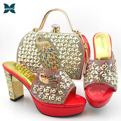 Pretty Italian Women Shoes and Bag Set