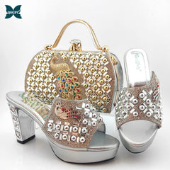 Pretty Italian Women Shoes and Bag Set