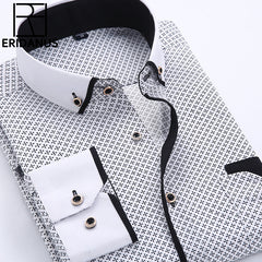 Big Size 4XL Men Dress Shirt 2016 New Arrival