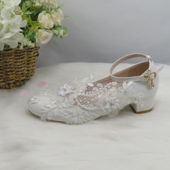 BaoYaFang White Flower Pumps New arrival womens