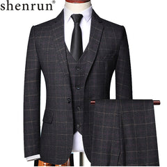 Shenrun Men 3 Pieces Suit Spring