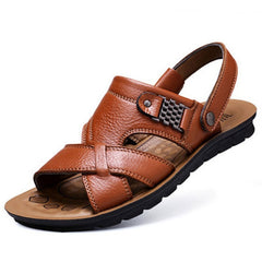 Big Size 48 Men Leather Sandals Summer Classic