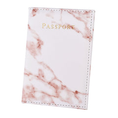 Elastic Band Leather Passport  Men Women