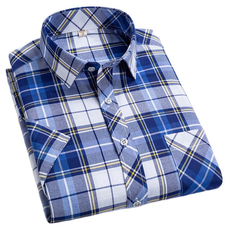 Checkered shirts for men Summer short