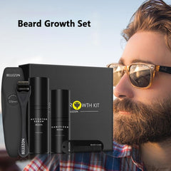 4Pcs/set Professional Beard Growth Kit Hair Growth Enhancer Set Essential Nourishing Beard Set Care Comb