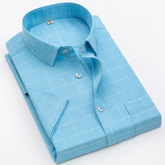 Checkered shirts for men Summer short