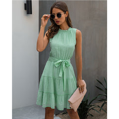 2021 Summer Sweet Pleated Dress A-Line Women