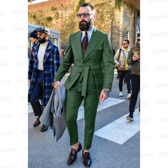 Latest Designs Green Suits For Men Slim Fit Fashion