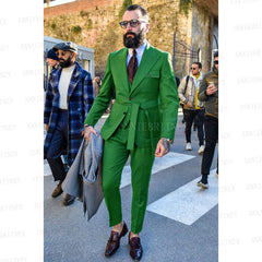 Latest Designs Green Suits For Men Slim Fit Fashion