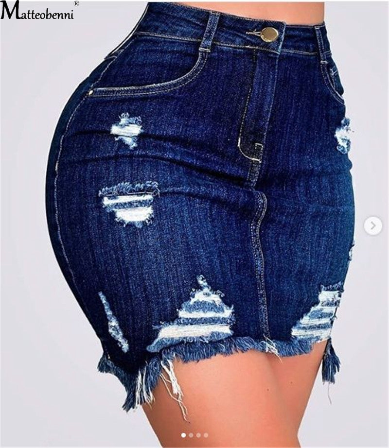 Autumn Women Fashion Denim Skirt