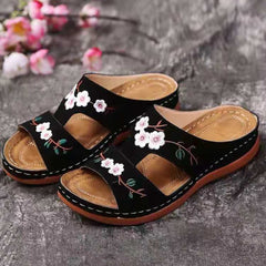 Fashion Embroider Soft Slippers Women