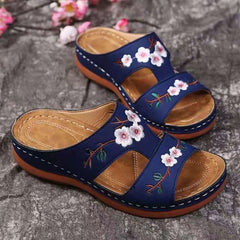 Fashion Embroider Soft Slippers Women