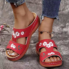 Fashion Embroider Soft Slippers Women