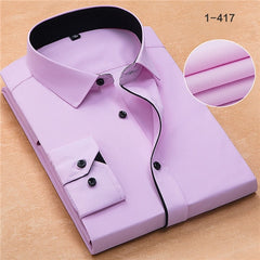 iMen Dress Shirts without Front Pocket Easy Care