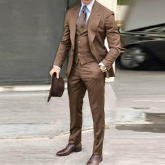 Newest Brown Classic Men Suit 3 Pieces Tuxedo