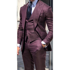 Newest Brown Classic Men Suit 3 Pieces Tuxedo