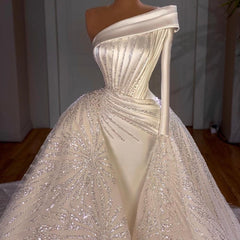 Satin Mermaid Wedding Dress Sequins