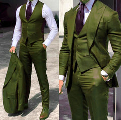 Classy Wedding Tuxedos Suits Slim Fit Bridegroom For Men 3 Pieces