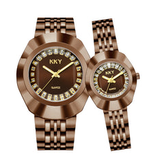 Golden Couple Luminous Quartz Watches Men Women