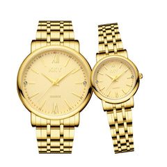 Golden Couple Luminous Quartz Watches Men Women