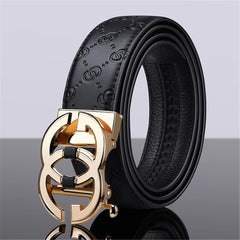 Luxury Leather Dress Strap Double G Belt for Jeans