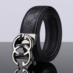 Luxury Leather Dress Strap Double G Belt for Jeans