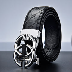 Luxury Leather Dress Strap Double G Belt for Jeans