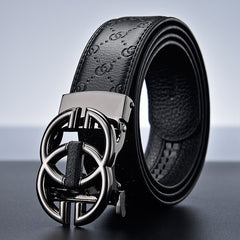 Luxury Leather Dress Strap Double G Belt for Jeans