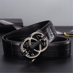 Luxury Leather Dress Strap Double G Belt for Jeans