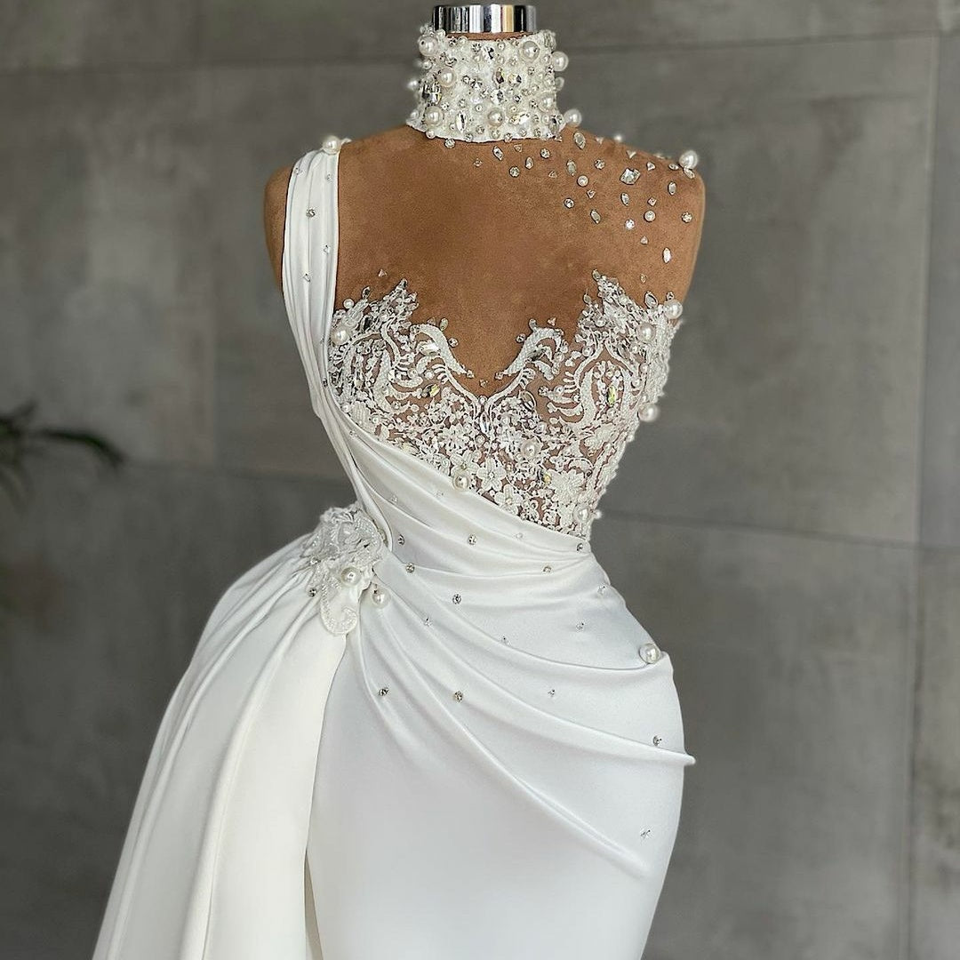 Elegant White Mermaid Wedding Dress