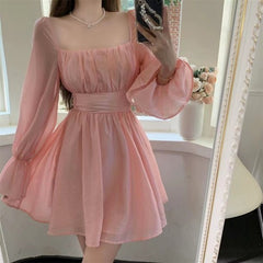 Pink Sweet Elegant Princess Dress Women