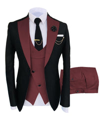 New Costume  Suit Groomsmen Regular Fit Tuxedo 3 Peice Set