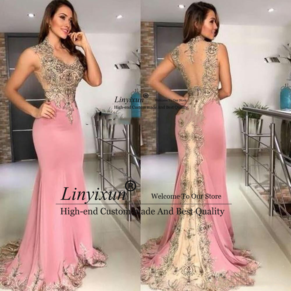 Sexy Cheap Pink Mermaid Prom Dresses