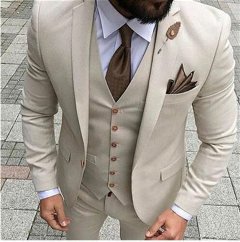 Men Suits Prom Tuxedo Slim Fit 3 Piece Groom Wedding