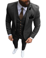 Men Suits Prom Tuxedo Slim Fit 3 Piece Groom Wedding