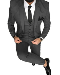 Men Suits Prom Tuxedo Slim Fit 3 Piece Groom Wedding