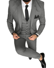 Men Suits Prom Tuxedo Slim Fit 3 Piece Groom Wedding