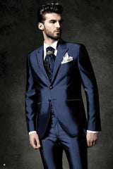 Slim Fit Groomsmen One Button Groom Tuxedos