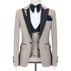 Slim Fit Groomsmen One Button Groom Tuxedos