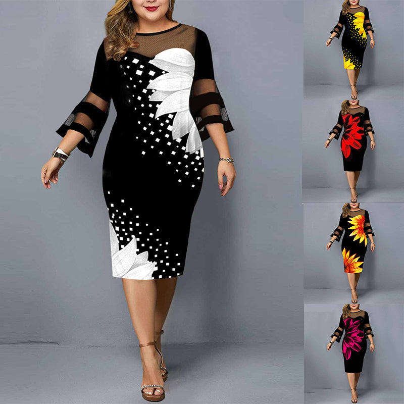 Plus Size Dress Women Evening Party