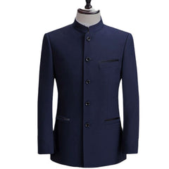 Chinese Style Mandarin Stand Collar Business Casual