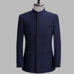 Chinese Style Mandarin Stand Collar Business Casual